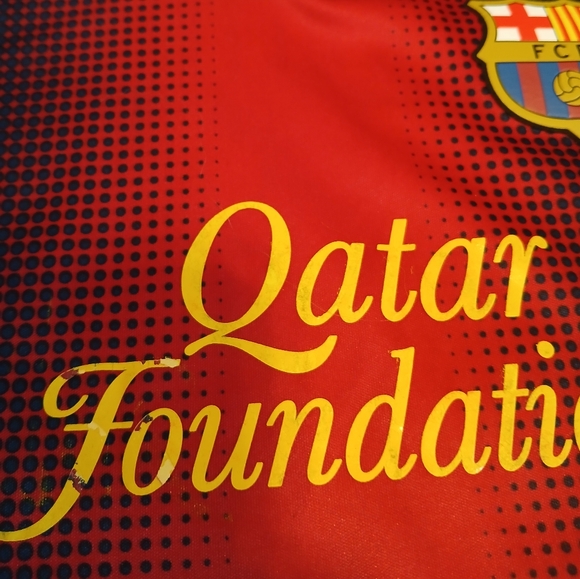 FC Barcelona Qatar Foundation Neymar Jr #11 Soccer Jersey Boys Size 14 - Picture 4 of 5